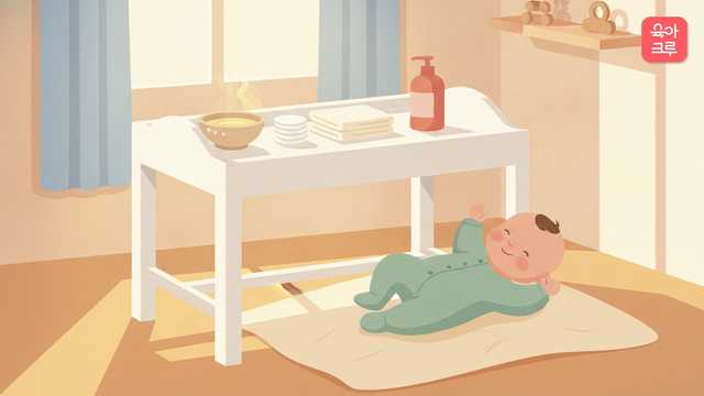아기 엉덩이 클렌저 필요 크루레터 일러스트 커버