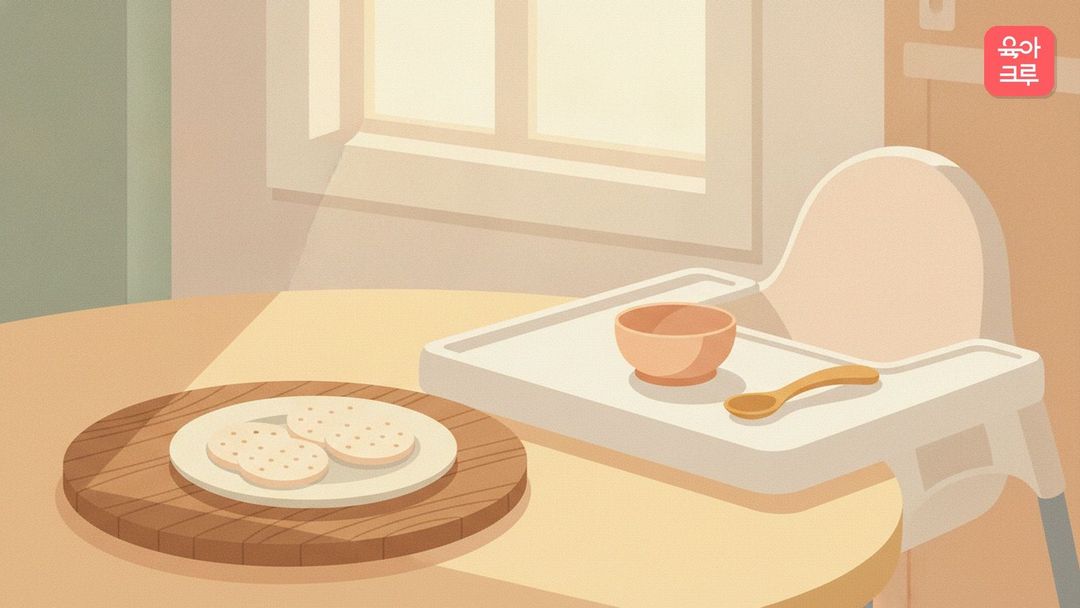 아기 쌀과자 언제부터 크루레터 일러스트 커버