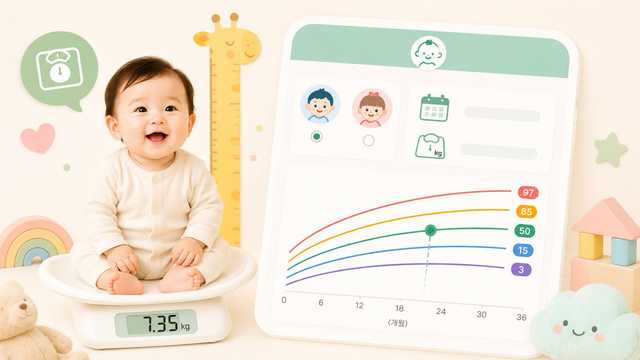 우리 아기 몸무게 정상일까? WHO 기준 아기 몸무게 백분위 계산기 사용법
