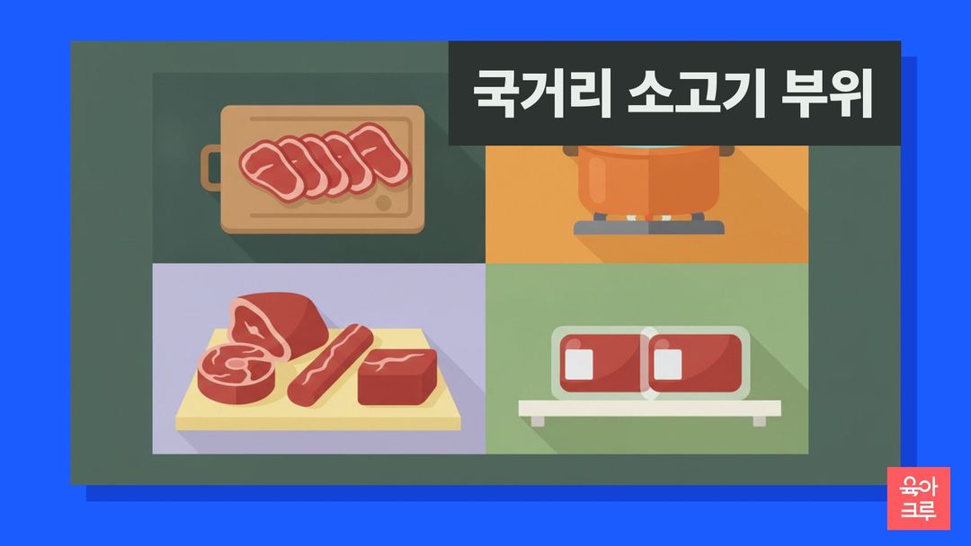 국거리 소고기 부위 일러스트