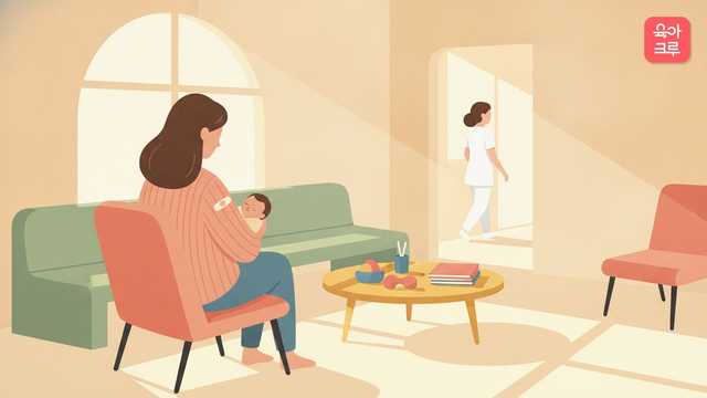 모유수유 독감 예방접종 크루레터 일러스트 커버
