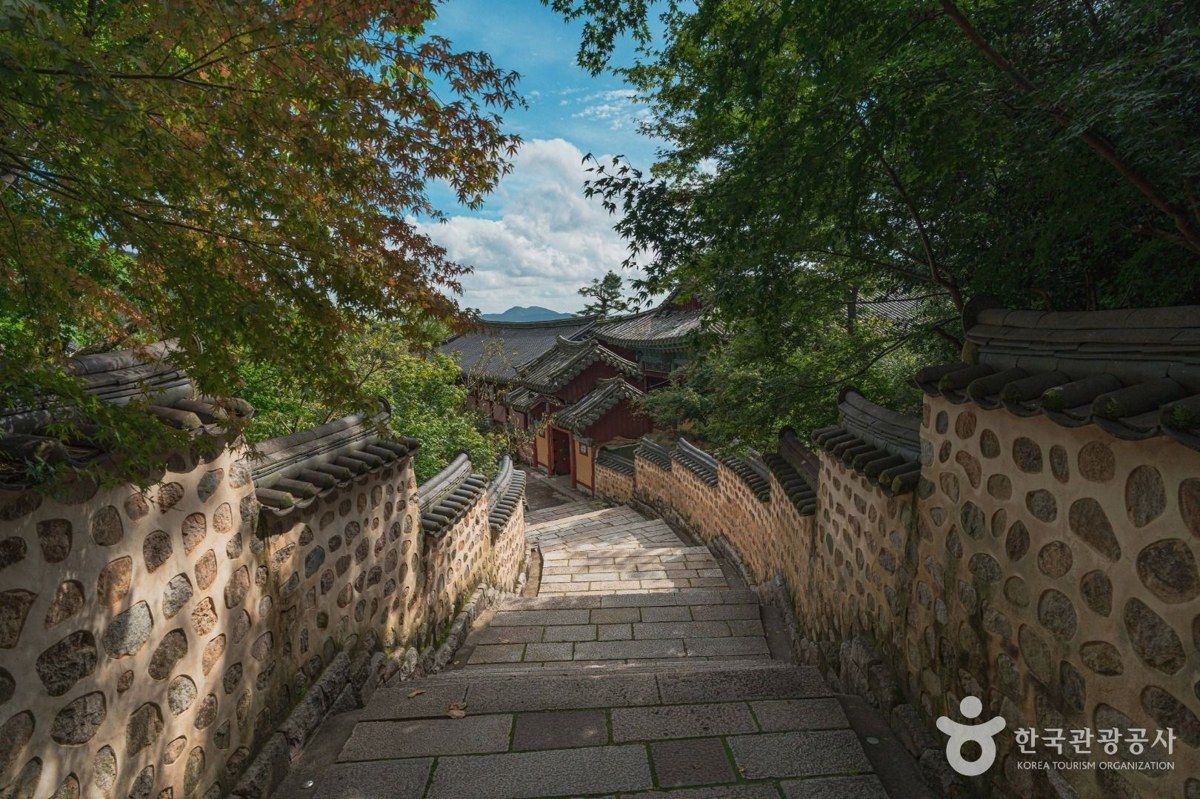 범어사 돌담길