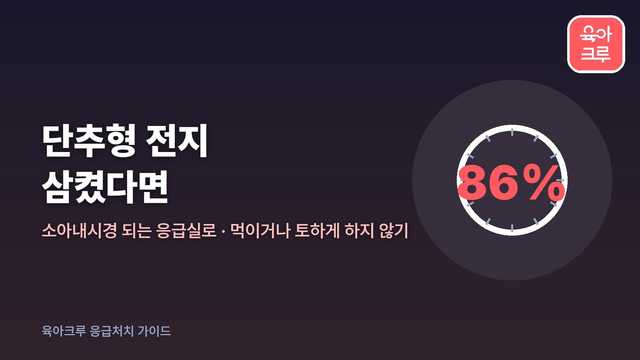 단추형 전지 삼킴 응급처치 커버