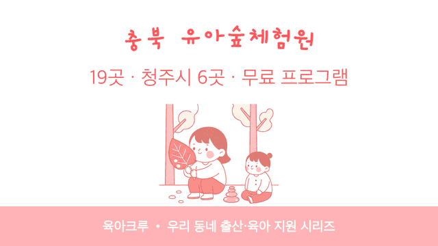 충북 유아숲체험원 19곳! 청주시 6곳과 무료 프로그램 신청법
