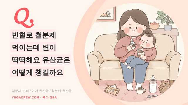 Q. 빈혈로 철분제 먹이는데 변이 딱딱해요 유산균은 어떻게 챙길까요