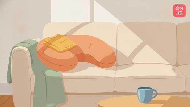 젖몸살 예방과 자연단유 기간 설명 일러스트