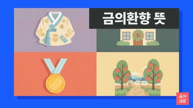 금의환향 뜻 일러스트