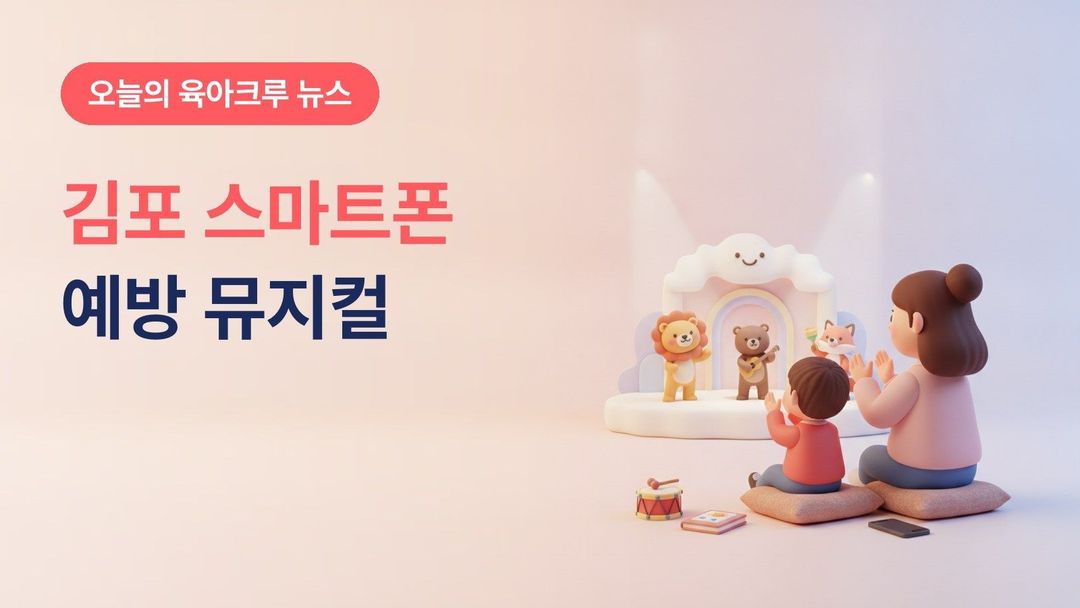 김포시 스마트폰 과의존 예방 뮤지컬 10월 20일, 영유아와 부모가 함께 보는 가족 교육 신청