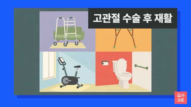 고관절 수술 후 재활 안내 그림