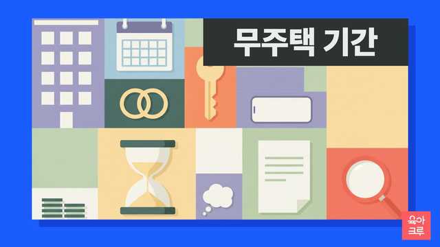 무주택 기간 만 30세 기준을 아파트·달력·반지·모래시계 그림으로 표현한 썸네일