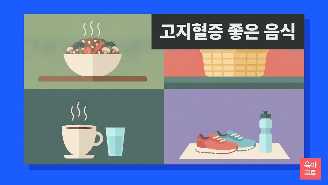 고지혈증에 좋은 음식 일러스트