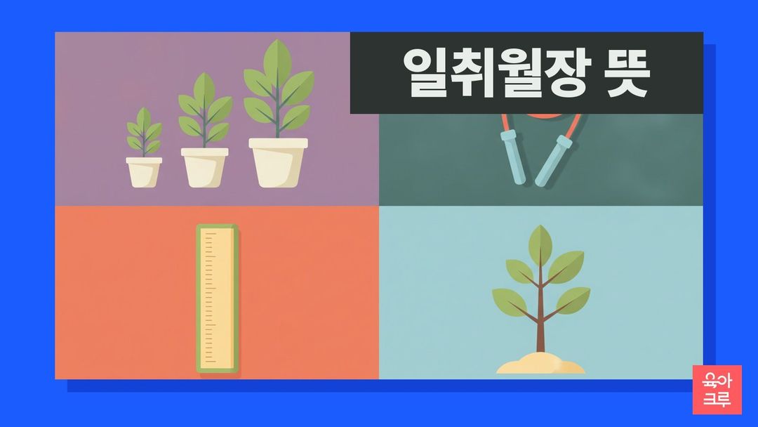 일취월장 뜻 일러스트