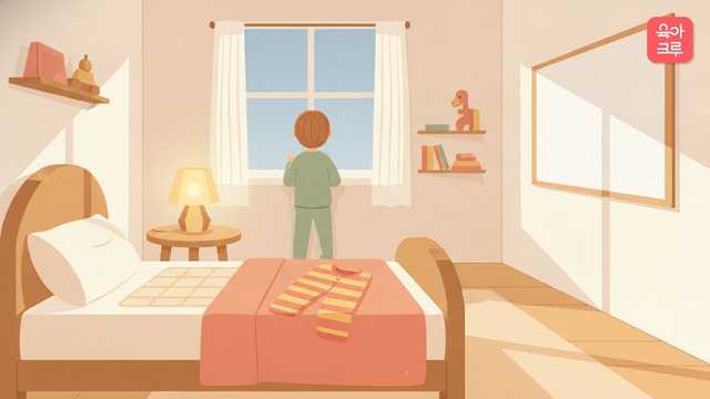밤기저귀 떼는 시기와 방수패드 설명 일러스트
