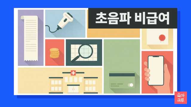 임산부 초음파 비급여 — 진료비 영수증과 가격 확인을 나타낸 그래픽 커버