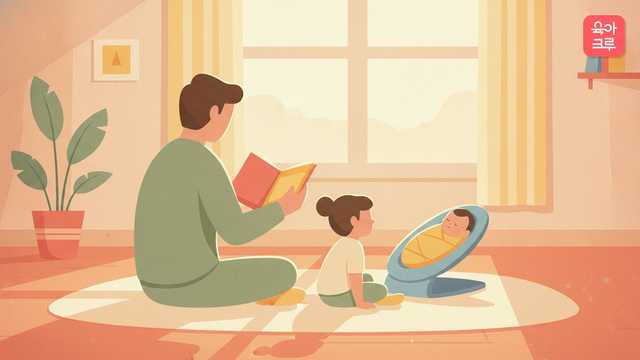 둘째 태어난 뒤 첫째 챙기기 설명 일러스트
