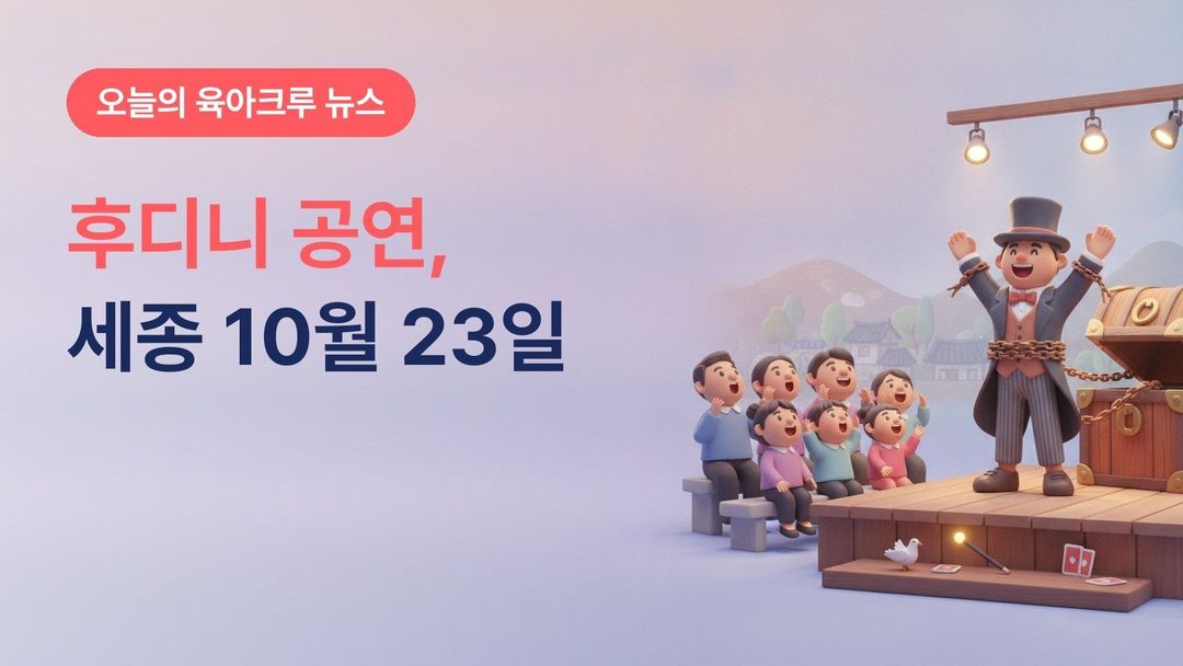 세종시 가족공연 후디니 위대한 쇼맨, 10월 23~24일 세종문화예술회관 마술 연극