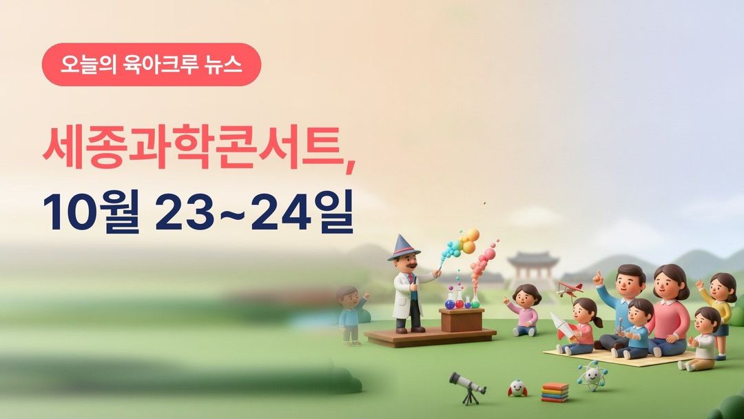 세종시 세종과학콘서트 10월 23~24일, 이정모 관장 강연과 국립세종수목원 과학마술공연