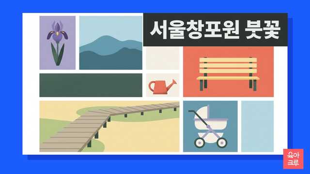 서울창포원 붓꽃 안내 일러스트