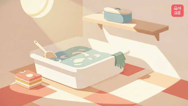 과탄산소다 빨래 사용법 — 크루레터 일러스트 커버