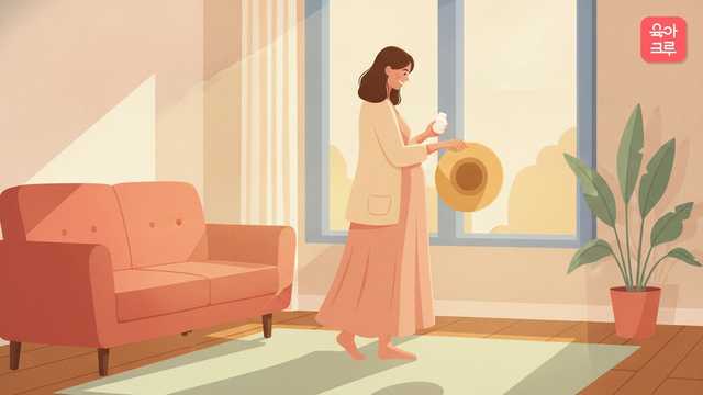임산부 선크림 크루레터 일러스트 커버