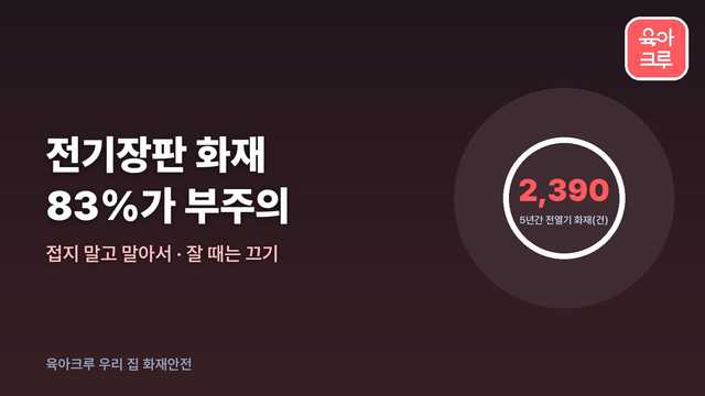 겨울 전열기 화재 예방 커버