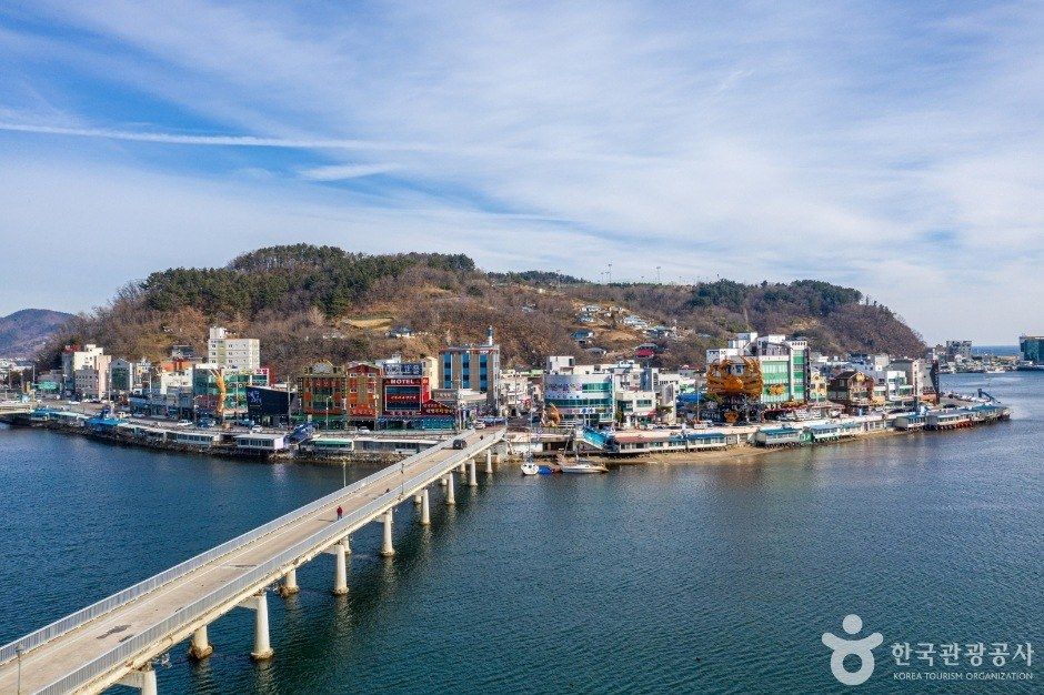 강구항 대게거리 전경