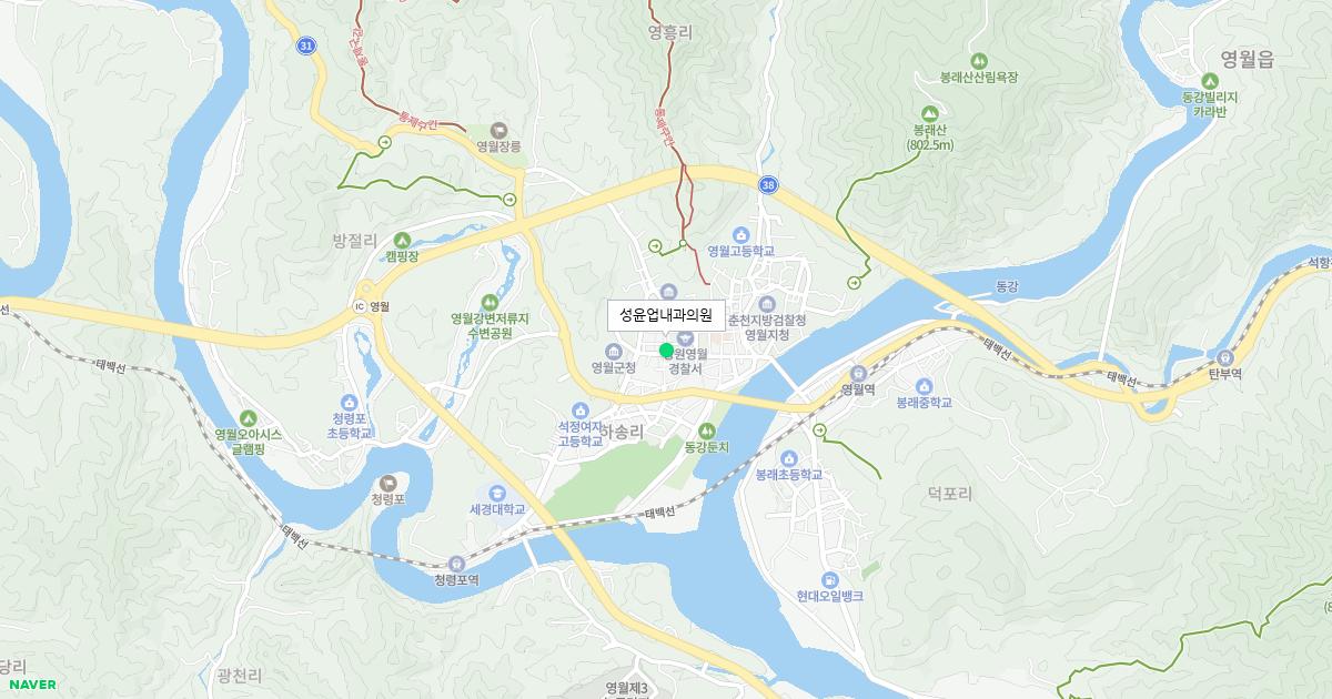 강원도 영월군 토요일 내과 병원 정보