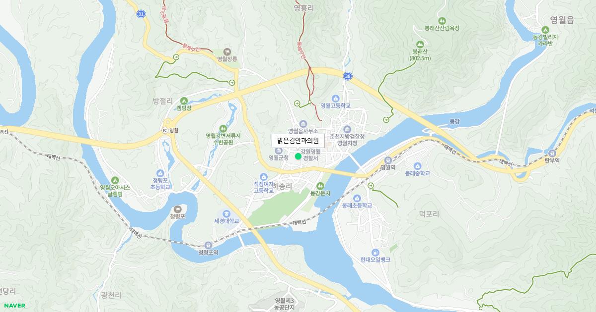강원도 영월군 토요일 안과 병원 정보