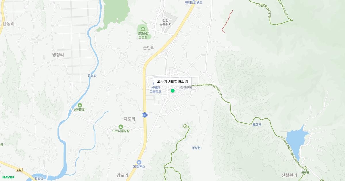 강원도 철원군 토요일 가정의학과 병원 정보