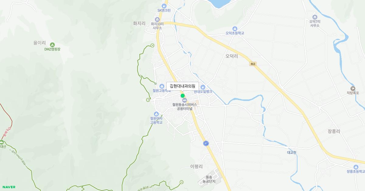 강원도 철원군 토요일 내과 병원 정보