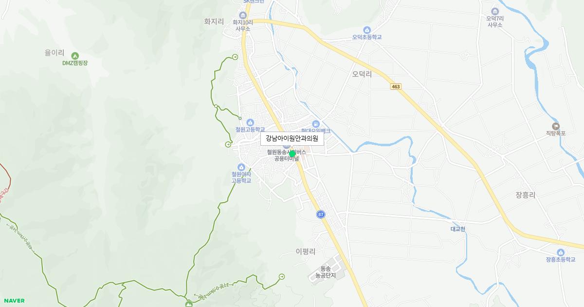 강원도 철원군 토요일 안과 병원 정보