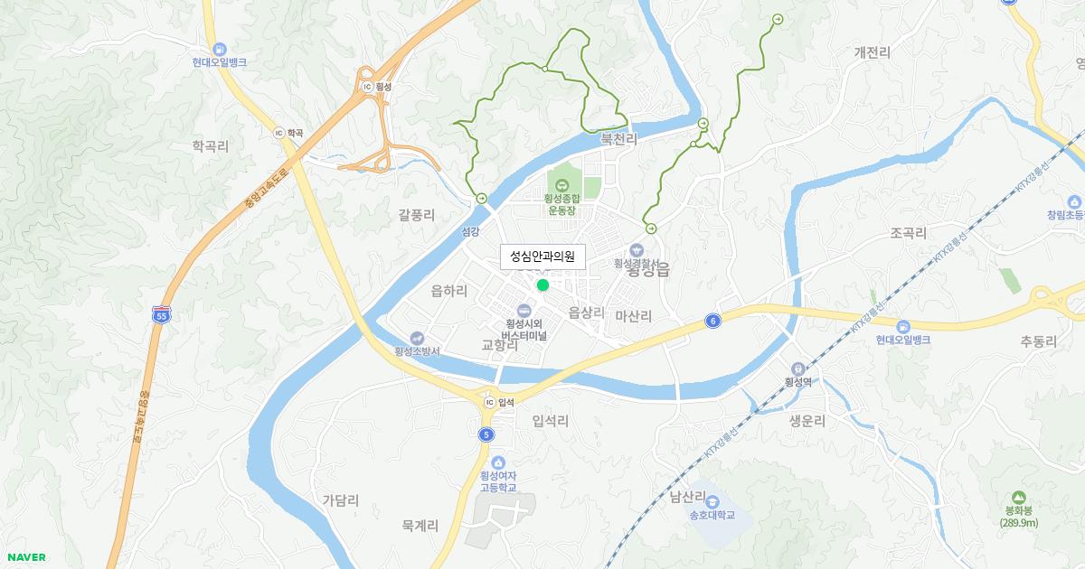 강원도 횡성군 토요일 안과 병원 정보