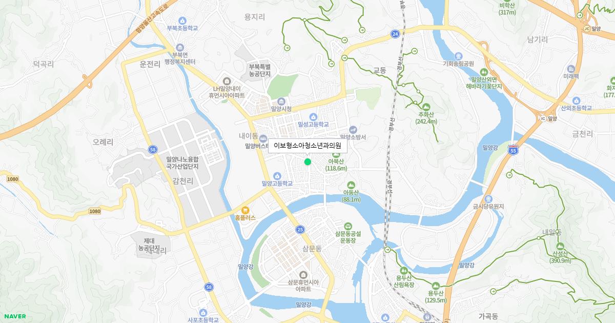 경상남도 밀양시 토요일 소아청소년과 병원 정보