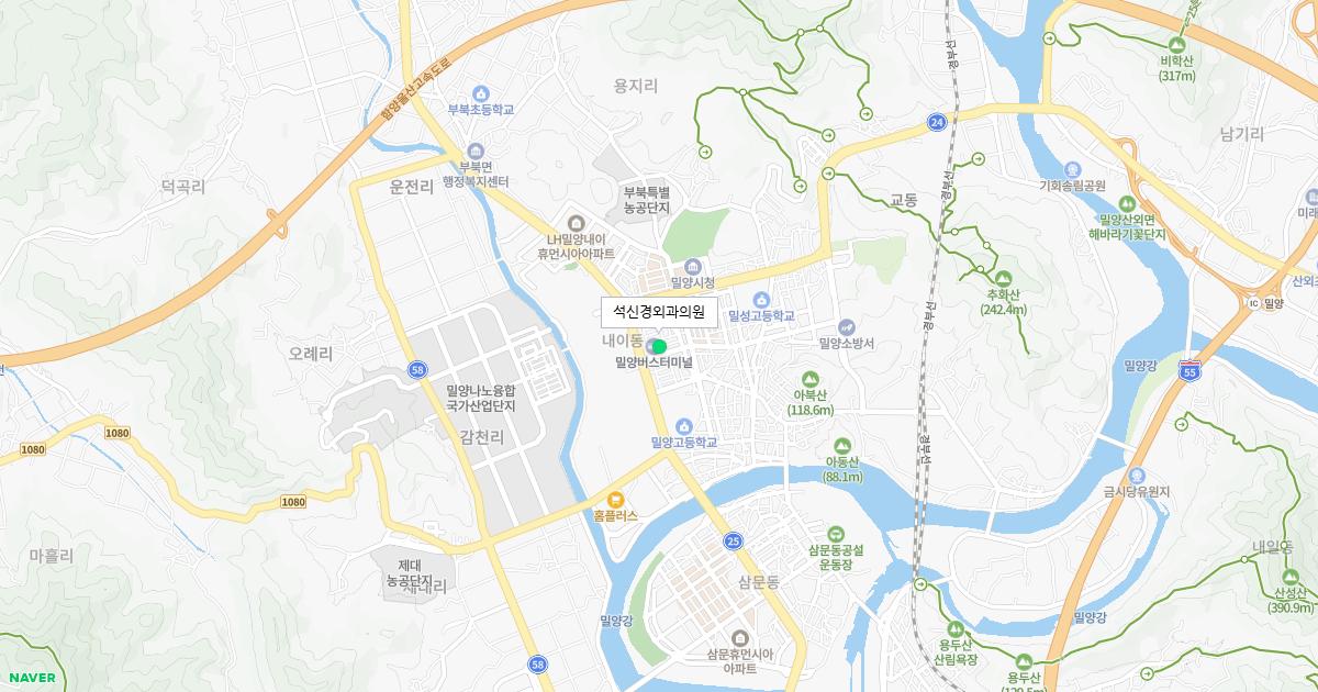 경상남도 밀양시 토요일 신경외과 병원 정보