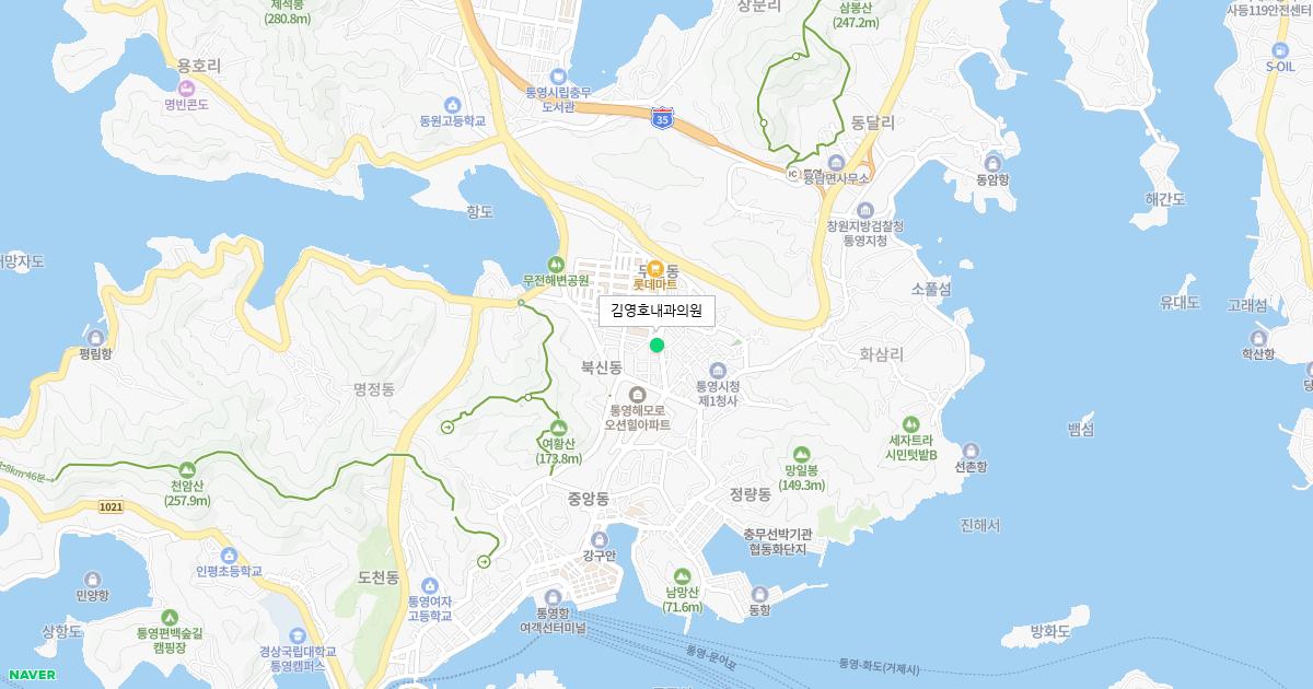 경상남도 통영시 공휴일 내과 병원 정보