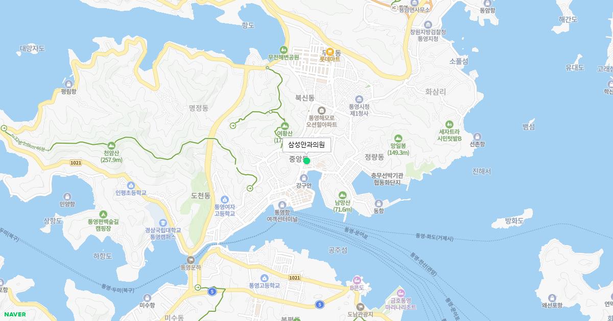 경상남도 통영시 공휴일 안과 병원 정보