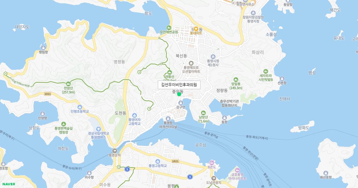 경상남도 통영시 공휴일 이비인후과 병원 정보