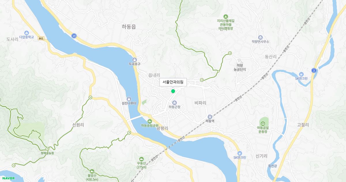경상남도 하동군 토요일 안과 병원 정보
