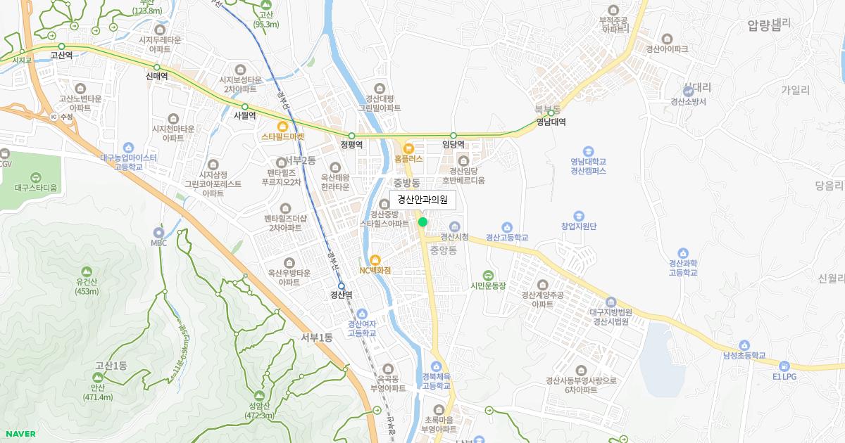 경상북도 경산시 공휴일 안과 병원 정보