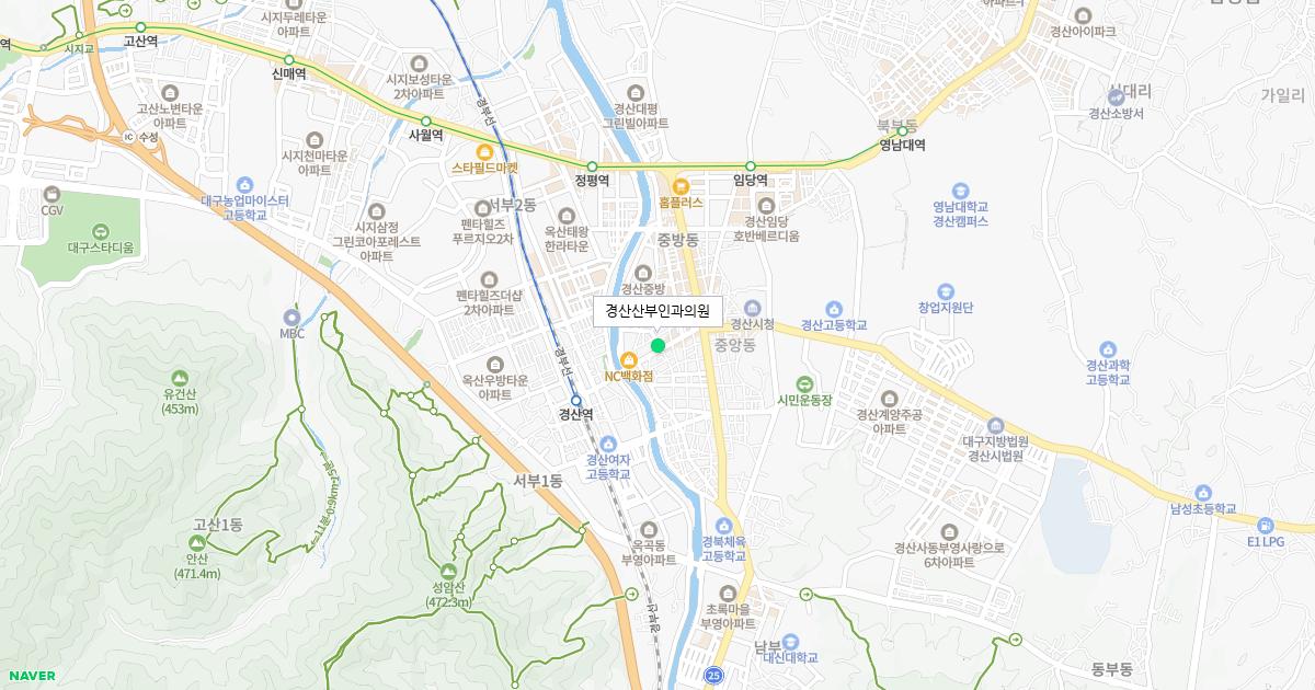 경상북도 경산시 일요일 산부인과 병원 정보