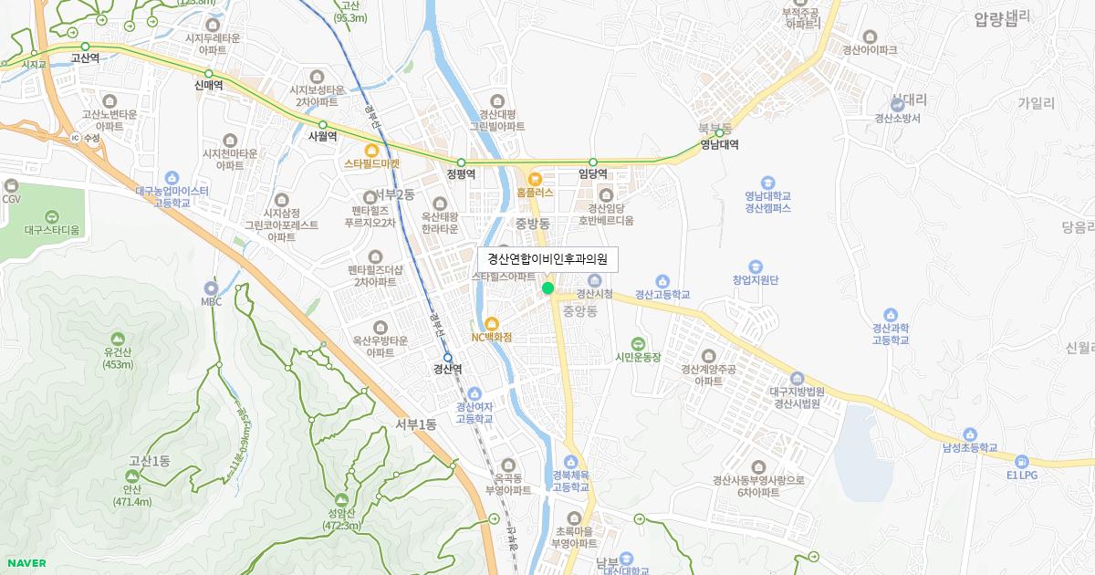 경상북도 경산시 일요일 이비인후과 병원 정보