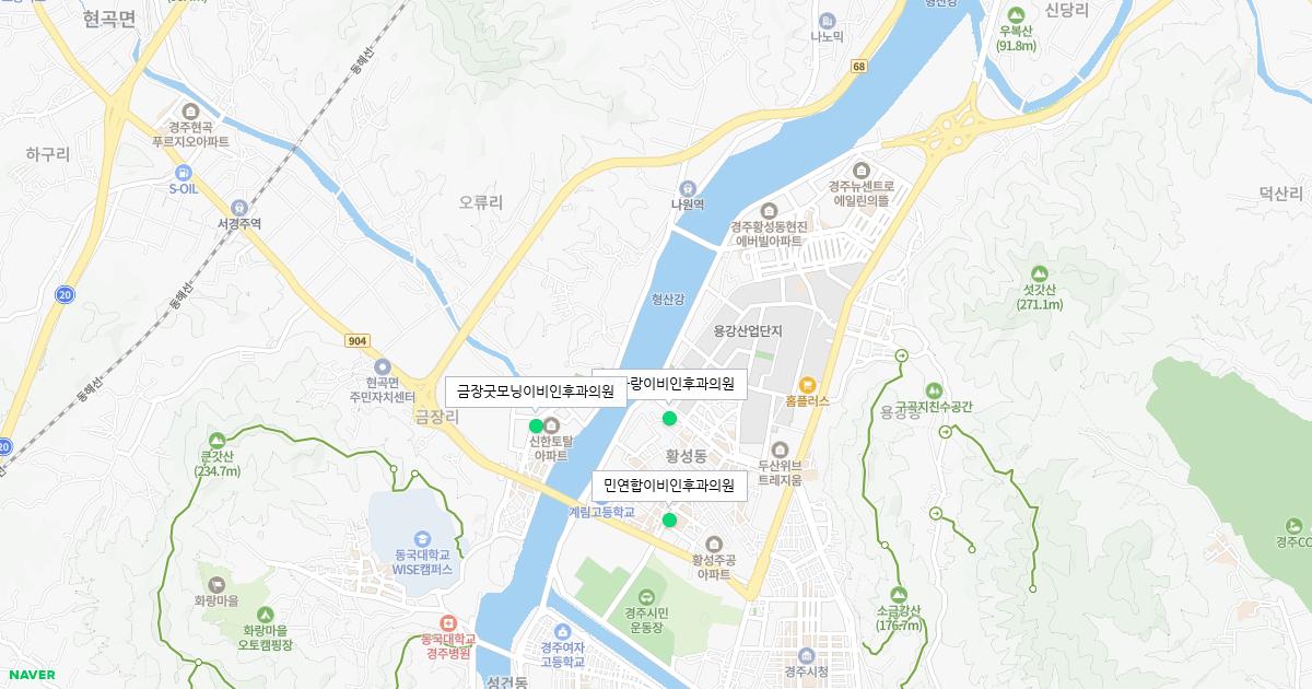 경상북도 경주시 토요일 이비인후과 병원 정보