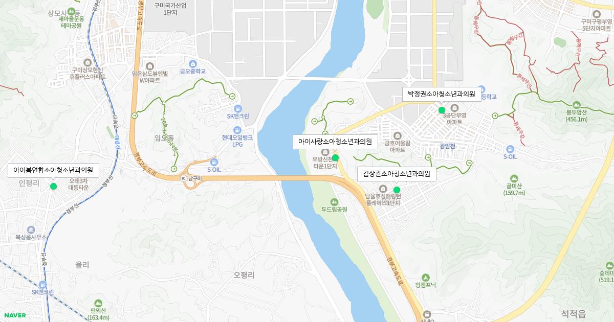 경상북도 칠곡군 토요일 소아청소년과 병원 정보