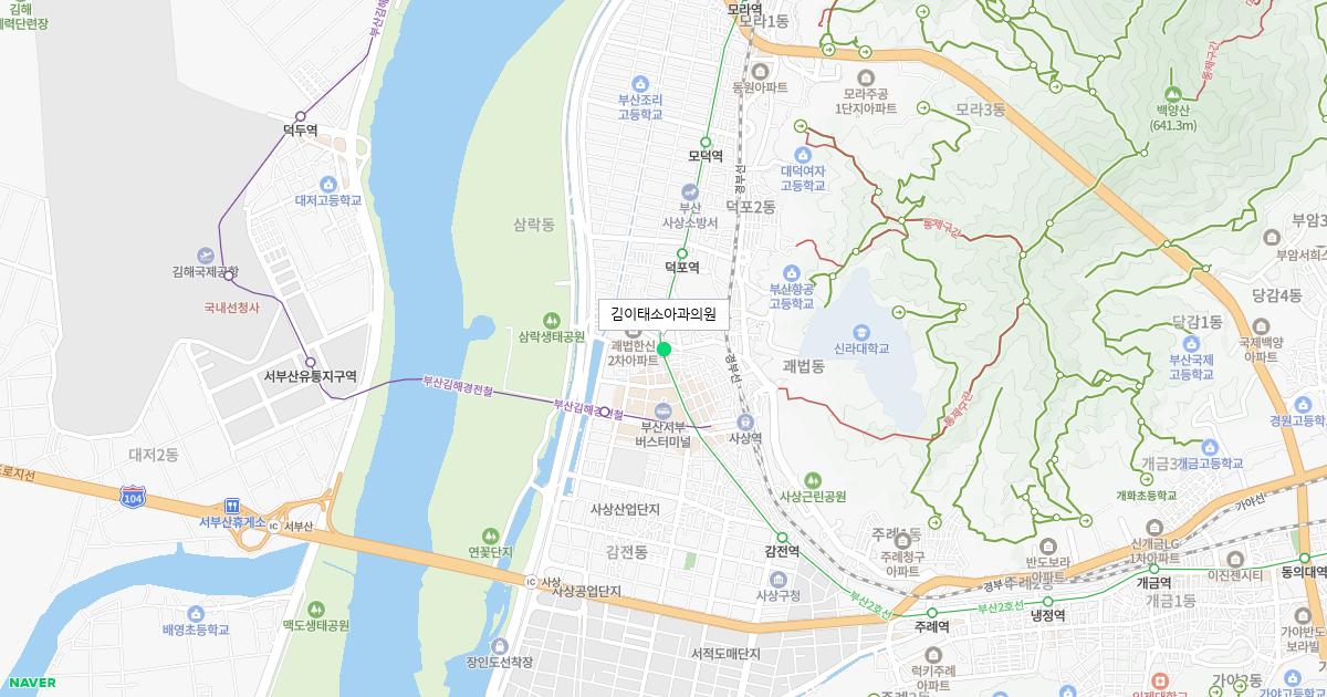 부산시 사상구 토요일 소아과 병원 정보
