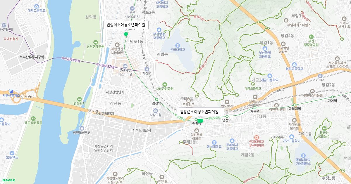 부산시 사상구 토요일 소아청소년과 병원 정보