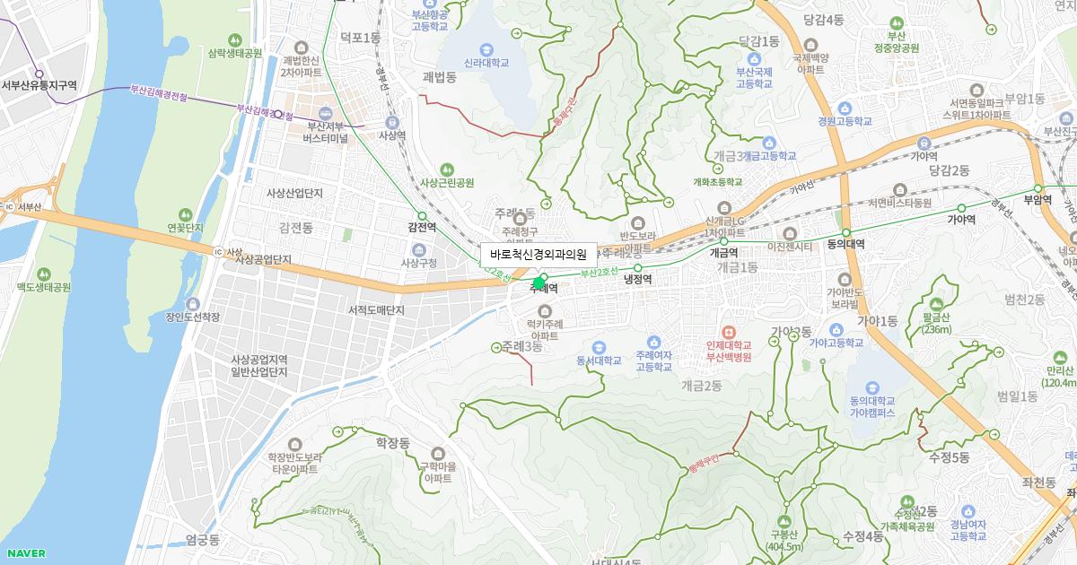 부산시 사상구 토요일 신경외과 병원 정보