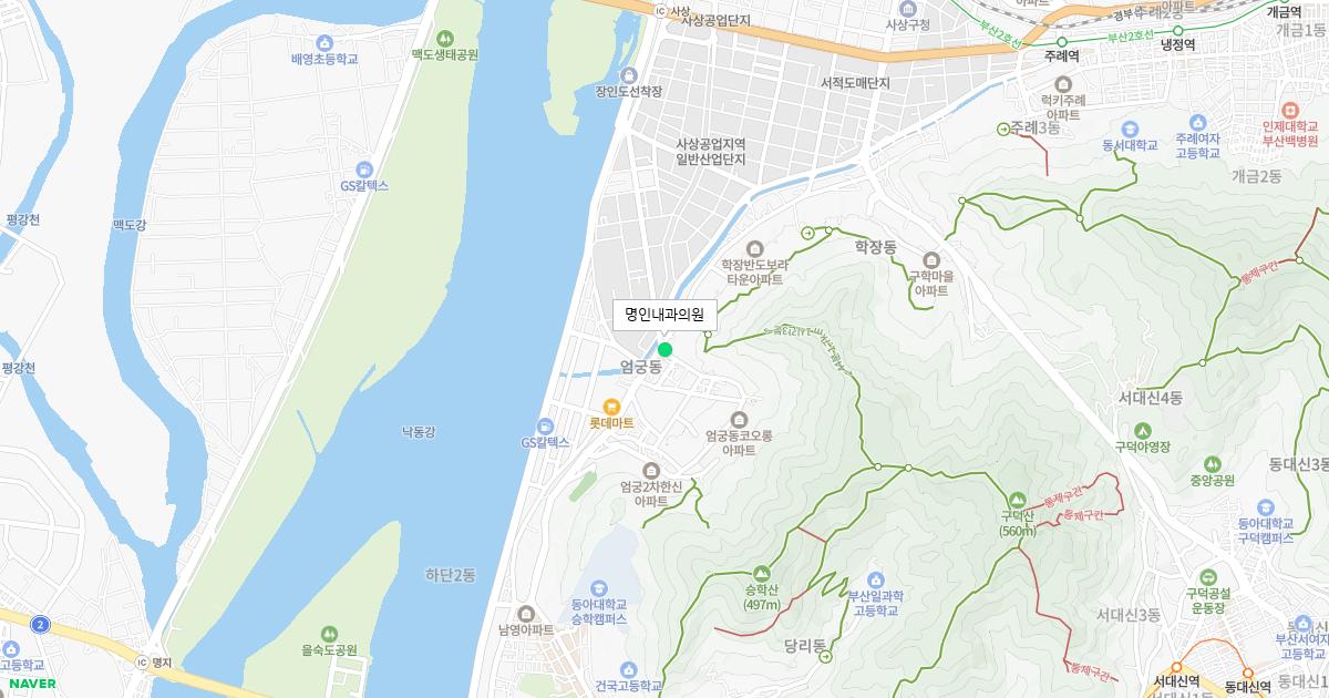 부산시 사상구 일요일 내과 병원 정보