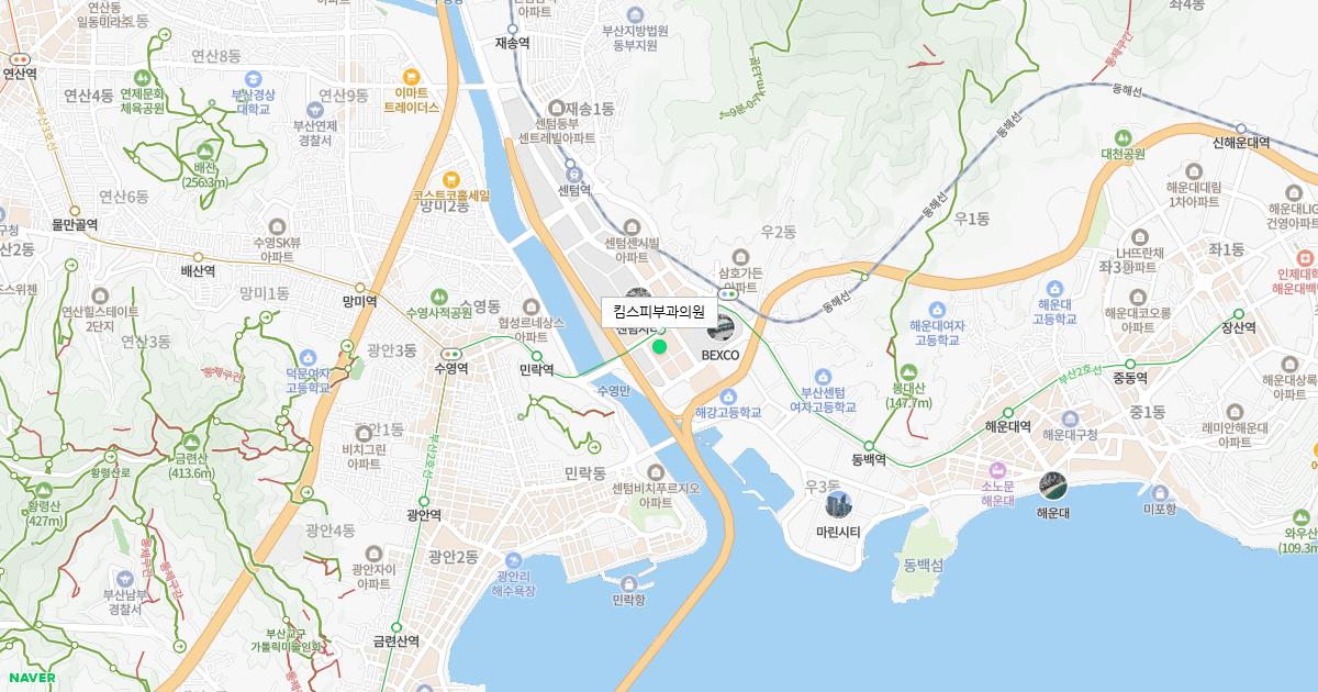 부산시 해운대구 공휴일 피부과 병원 정보