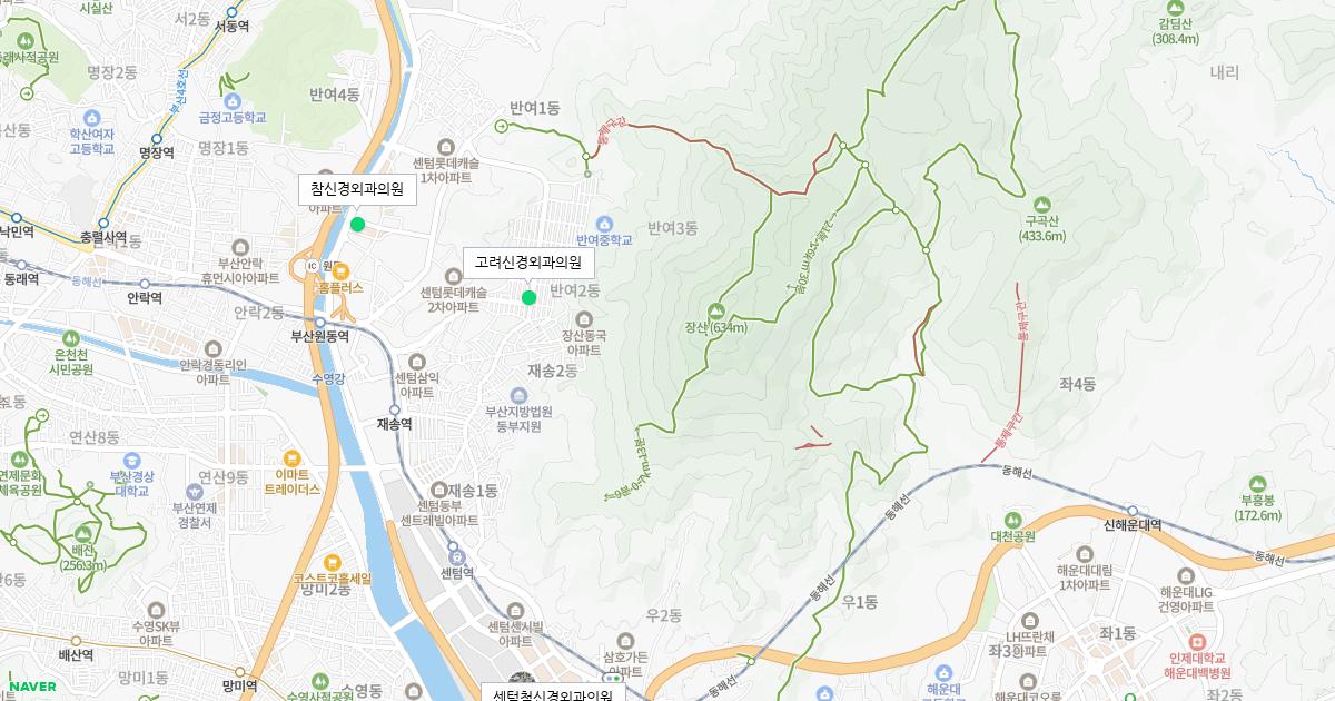 부산시 해운대구 토요일 신경외과 병원 정보