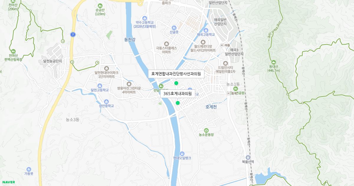울산시 북구 일요일 내과 병원 정보